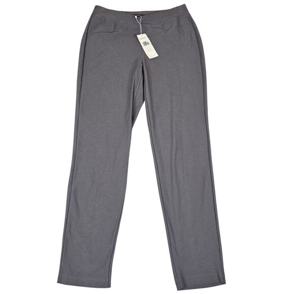 NWT Eileen Fisher Pants Womens XS Gray Slim Washable Stretch Crepe Ankle Comfort - Picture 1 of 9